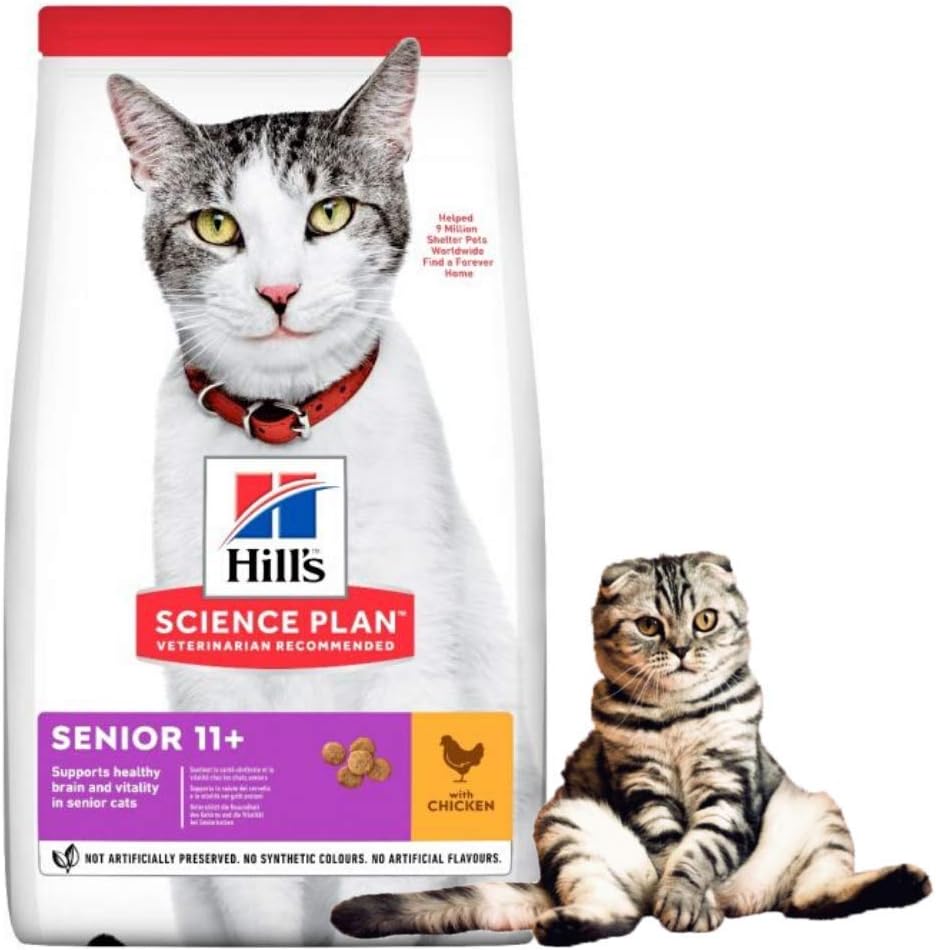 Hill's Science Plan Senior 11+ Dry Cat Food Chicken Flavour 3kg
