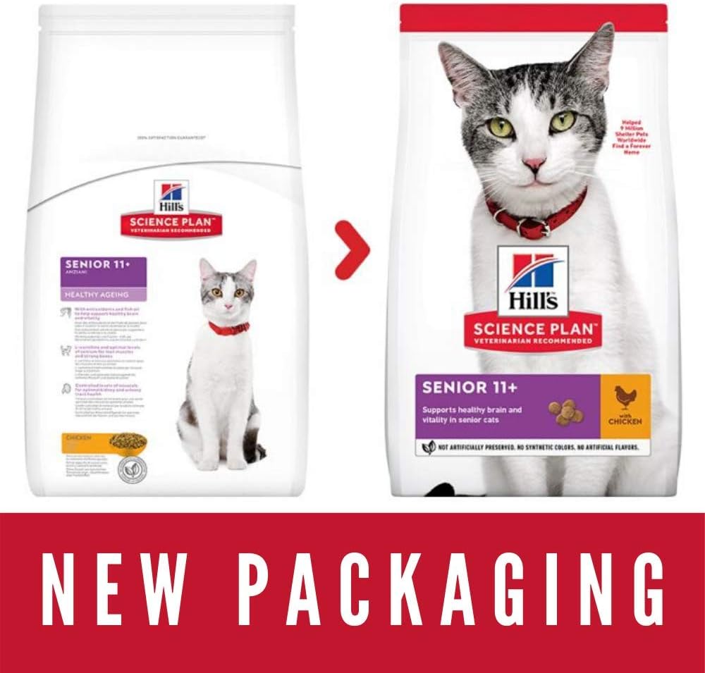 Hill's Science Plan Senior 11+ Dry Cat Food Chicken Flavour 3kg